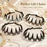 4 Pack Wavy Rhinestone Crystal Butterfly Chic Fashion Headbands for Women, Lightweight Non Slip Sparkly Hair Accessories, Ideal Bridal Gift Set for Wedding, Prom, Party, Daily Wear, Birthday & Holiday Gifting