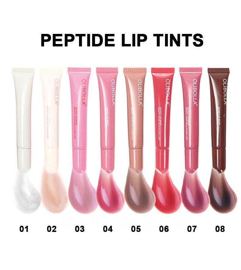 GET THE GLAZED GLASS LIPS! [OLIBOLLA Official] Peptide Lip Treatment: High-Shine Plumping Lip Glow Oil, Hydrating & Nourishing Lip Gloss, Non-Sticky Finish 3-in-1 Glaze