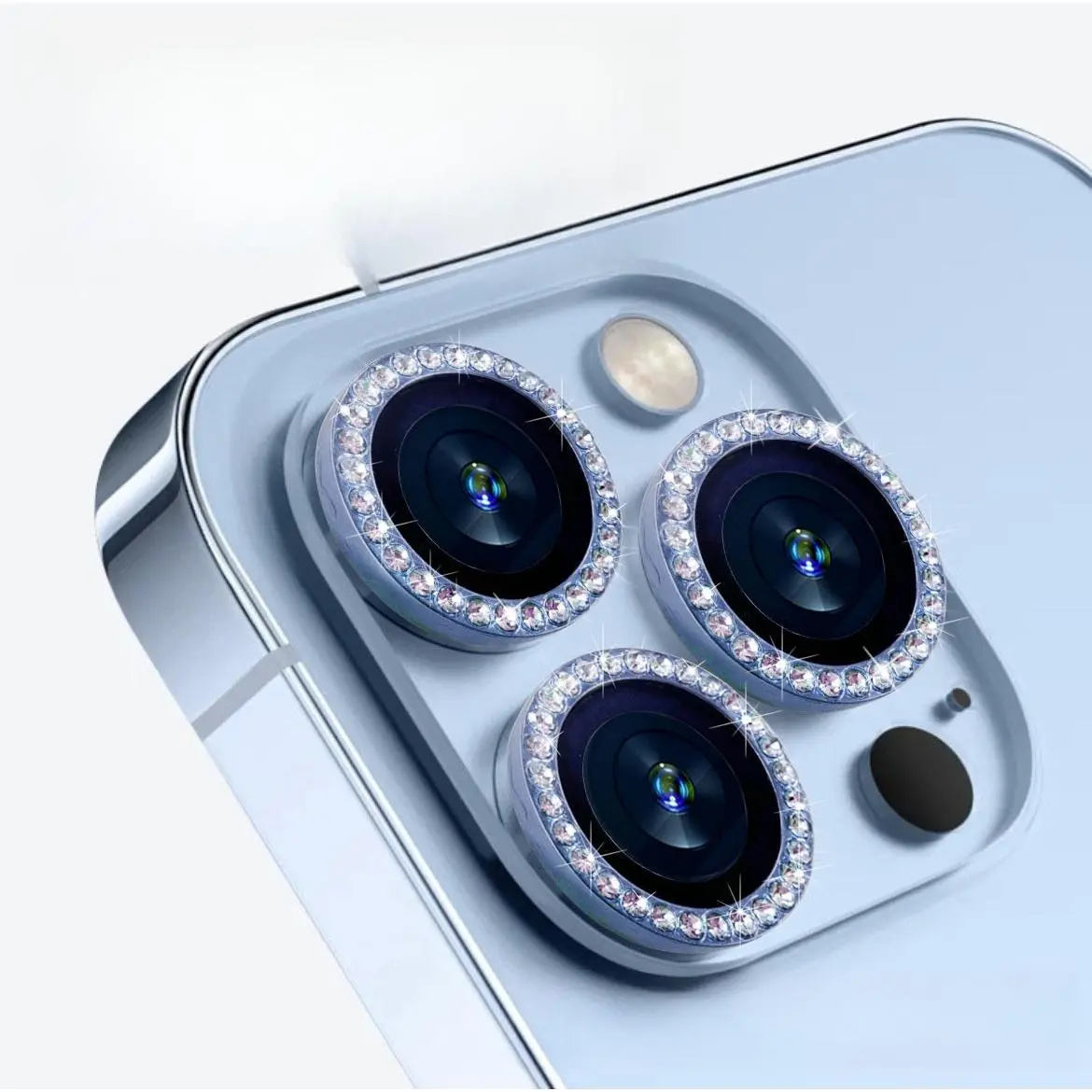 3pcs Flash drill lens film [Far Peak Blue]