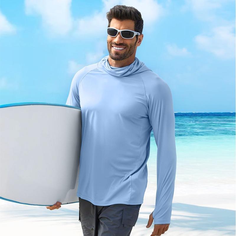 Men Women Quick Dry Sun Protection Hoodie Shirt for Hiking Climbing Fishing Outdoor Sports