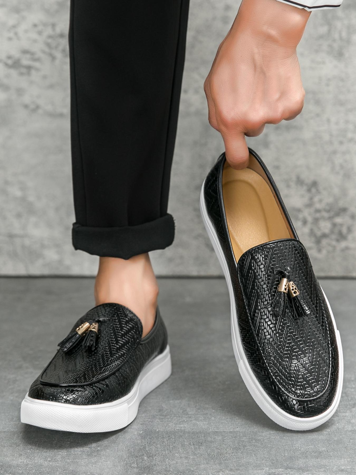 Men's Fashionable Plain Color Slip-on Loafers, Low Top Loafers, Casual Comfortable Flat Shoes for Daily Wear, Lightweight Breathable Shoes for All Seasons, Boy