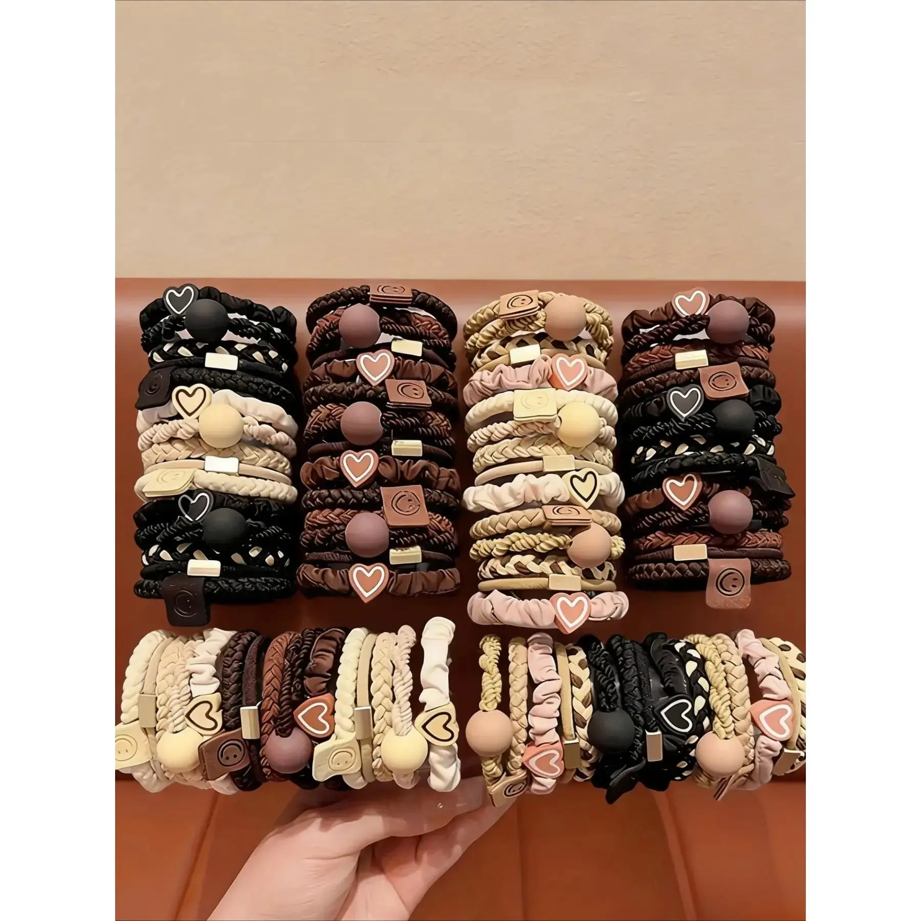 2026 Random Mixed Boho Elastic Hair Tie Set, Sweet Cute Hair Bands Suitable For Thick And Thin Hair, Versatile Fashion Hair Accessories For Women And Girls Daily Styling