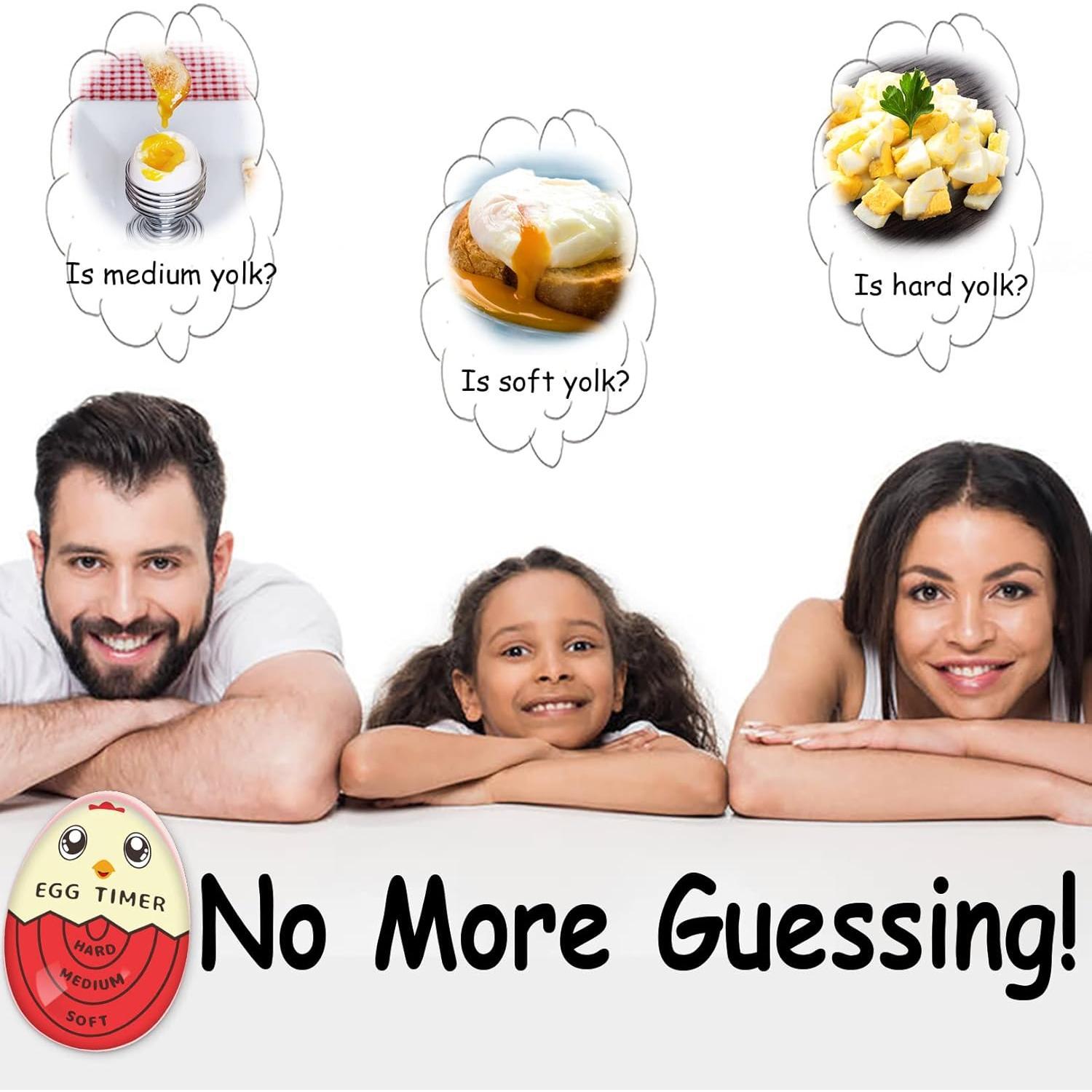 Egg Timer for Boiling Eggs That Changes Color When Done, Red