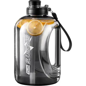 Large 95 OZ Water Bottle with Straw, Portable Handle, BPA Free, Eco-Friendly, Perfect for Sports and Fitness.