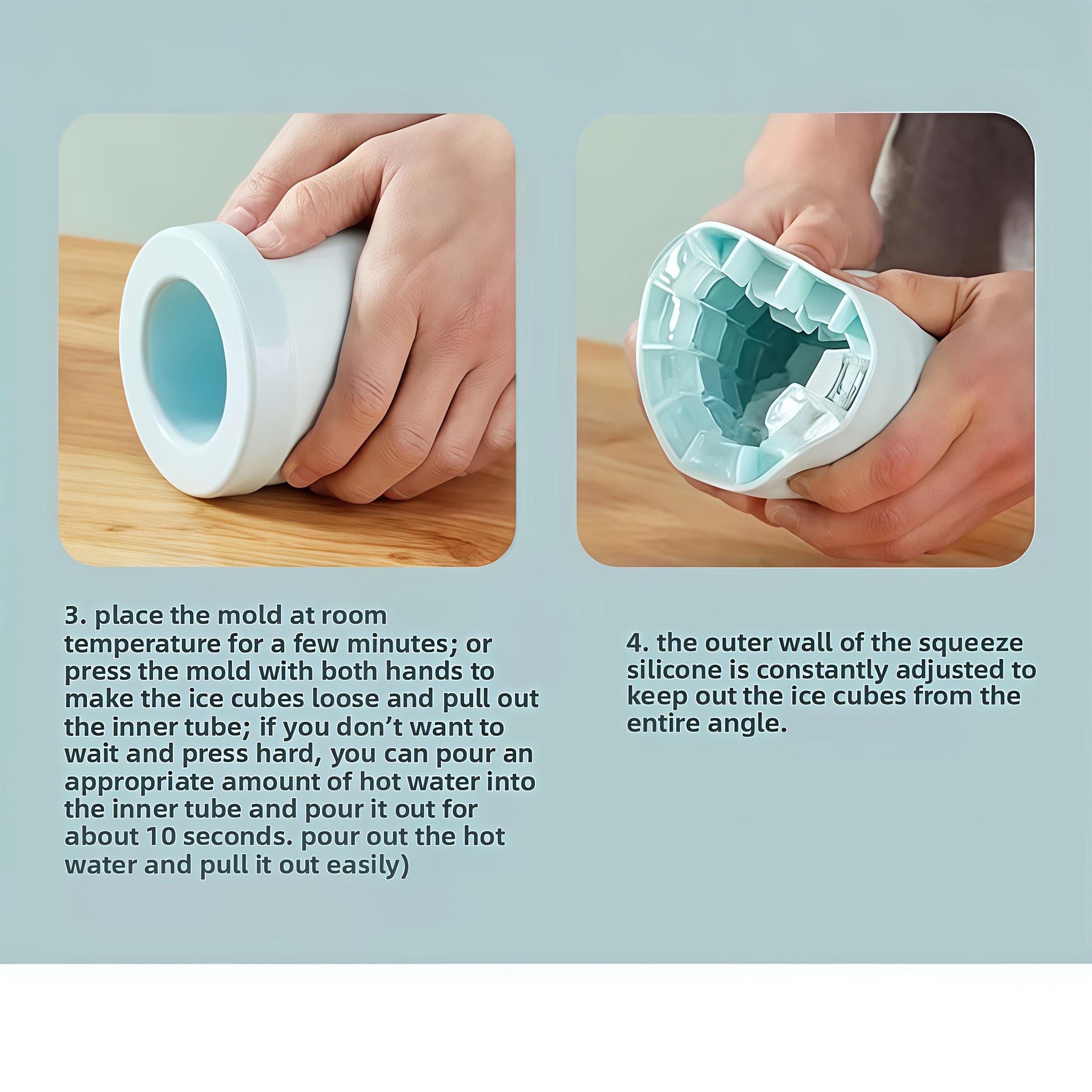 1 Quick-freeze Silicone Ice Tray - Easy to Use, Durable Plastic Mold, Makes Perfectly Shaped Ice Cubes, Suitable for Juices, Ice Buckets, and Cylindrical Cups, Fruit Juice Accessory, Ideal for Thanksgiving, Halloween, Christmas