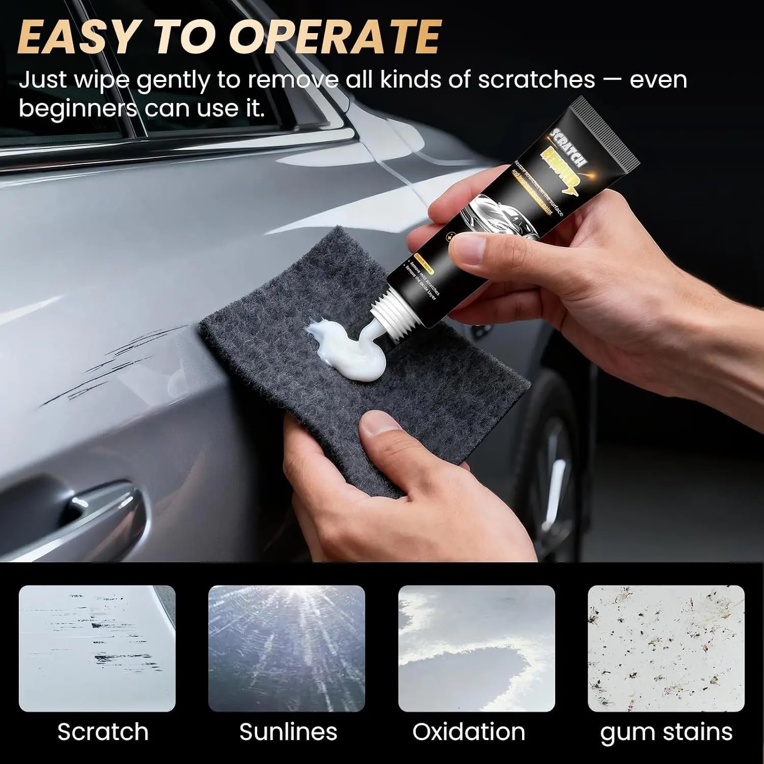 Car Scratch Remover, 2026 Nano Sparkle Magic Cleaning Cloth, Car Paint Scratch Repair Kit for Minor Polish Scratch & Water Spots Remover, Universal Fit for VehiclesGift.