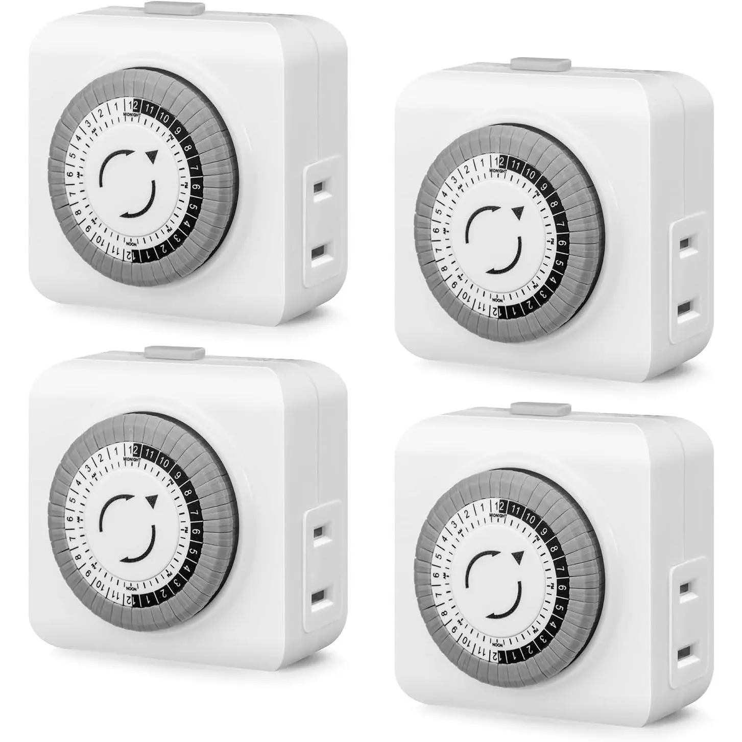 Indoor Outlet Timers for Electrical Outlets, 2-Prong Plug-in Timer