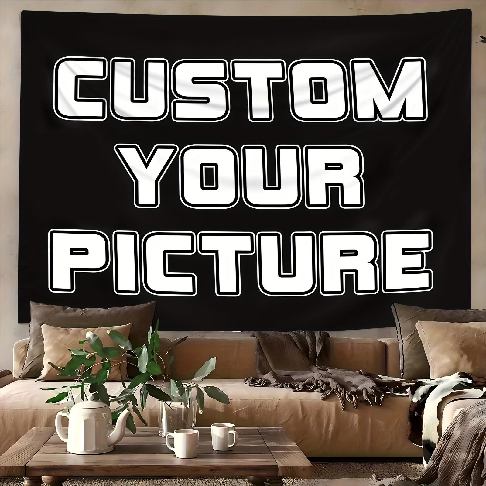 1pc Custom Tapestry Upload Images Personalized Backdrop - Large 23.6x35.4 Inch Wall Hanging for Bedroom, Living Room, Dorm Decor - Multiple Sizes, Durable Fabric, No Electricity Needed, Perfect Gift, Dorm Room Accessory |   Modern Tapestry |   Indoor Text