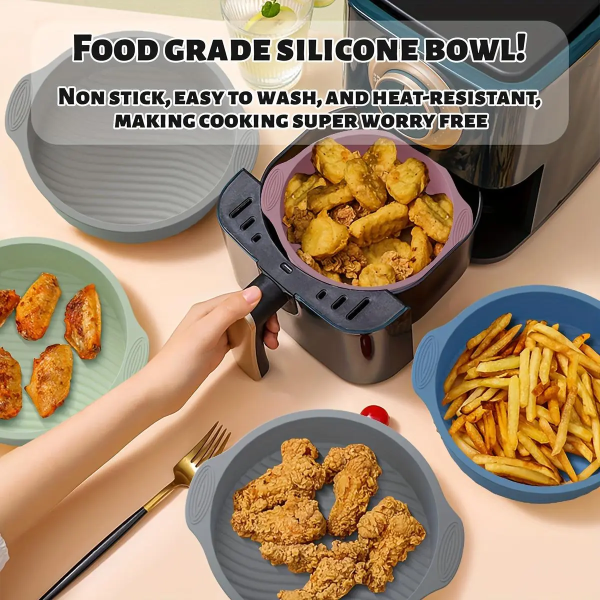 Multi-Purpose Silicone Baking Pan, 10-Inch Round Baking Dish. Easy-Release, Non-Stick Silicone Mold. Heat-Resistant Baking Tool. Ideal for Muffins, Bread, Pizza, Cheesecake, And Cupcakes. Suitable for Oven, Microwave, And Dishwasher Use