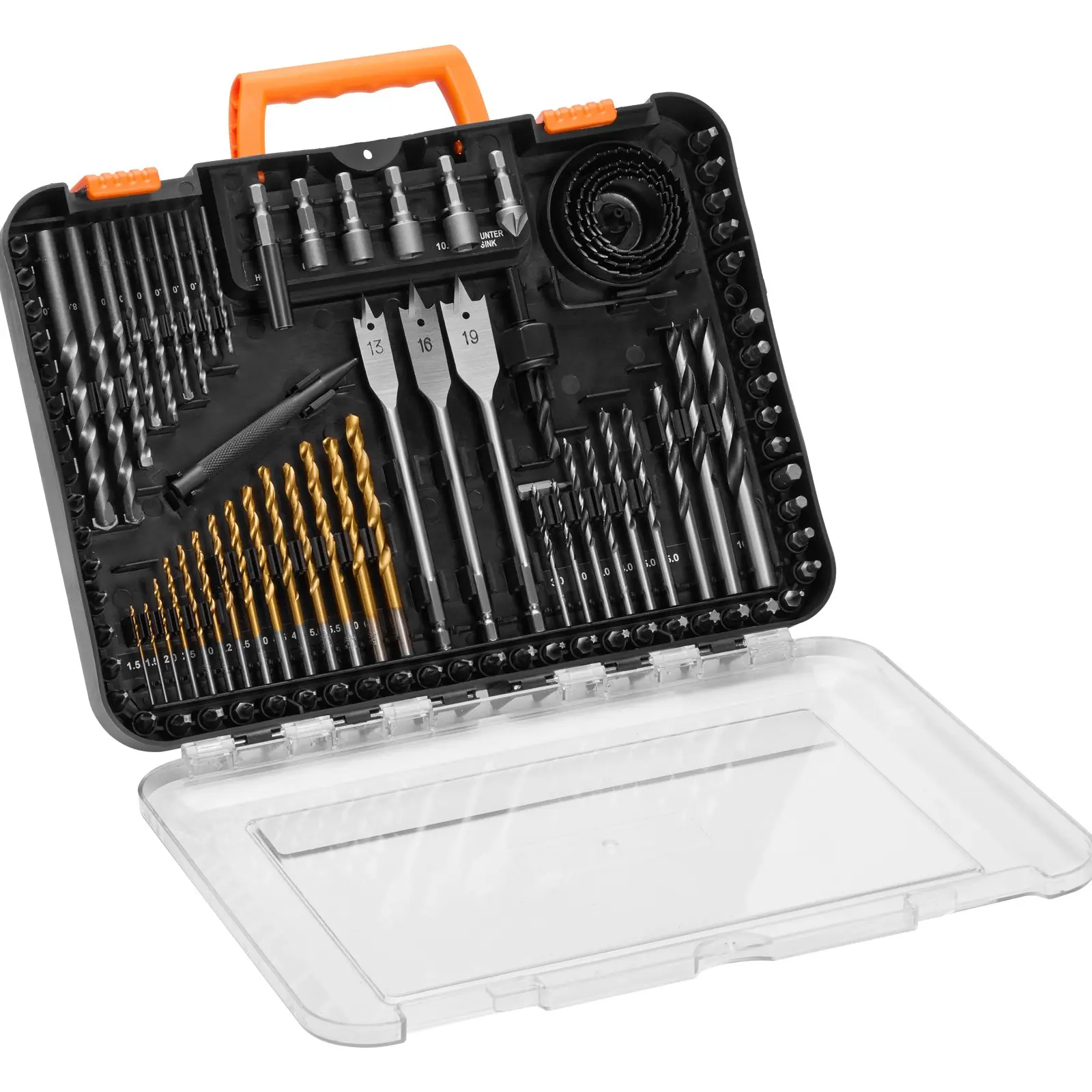 【DealsForYouDays】VEVOR Drill Bit Set, 100 Pieces Drill and Driver Bit Set, Screwdriver Bit Set Suitable for Wood Metal Cement Drilling and Screw Driving, Drill Bit Sets Combo Kit Assorted in Organized Carrying Case