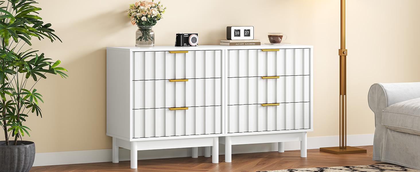Royal Craft 3 Drawer Dresser, Modern Chest of Drawers with Fluted Panel Design, Wooden Storage Nightstand Side Table with Chic Edge Pull, Perfect for Bedroom, Living Room, Entryway Royal Craft 3 Drawer Dresser, Modern Chest of Drawers with Fluted Panel Design, Wooden Storage Nightstand Side Table with Chic Edge Pull, Perfect for Bedroom, Living Room, Entryway