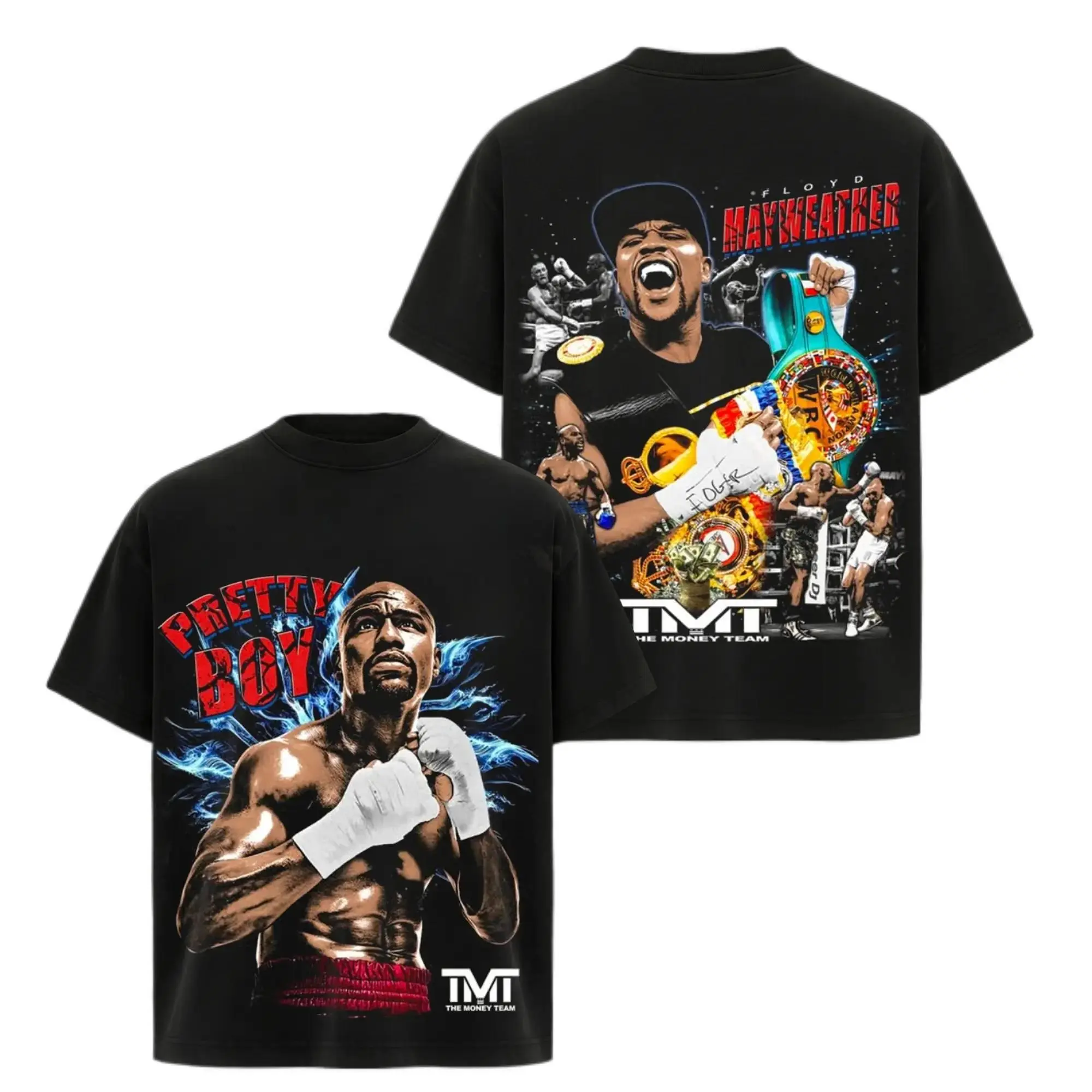 [ 🥊 100% cotton]Floyd Mayweather Pretty Boy Vintage Boxing T Shirt, Oversized Heavyweight Graphic Tee, Money Team Legend Shirt, Gym Pump Cover Streetwear, Unisex Outfit, Boxing Gift