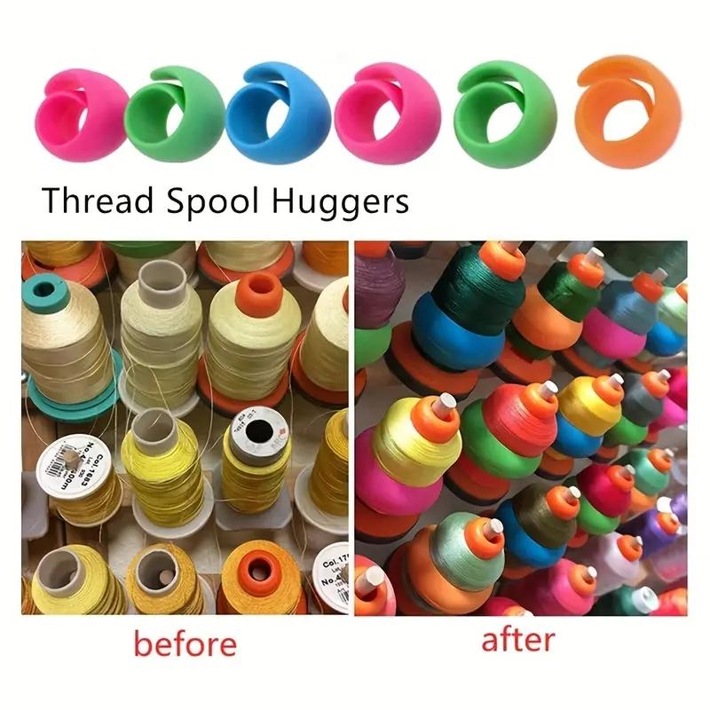 Random Color Thread Spool Saver, 24pcs Thread Spool Hugger, Sewing and Embroidery Machine Thread Spools, Sewing Supplies Crafts