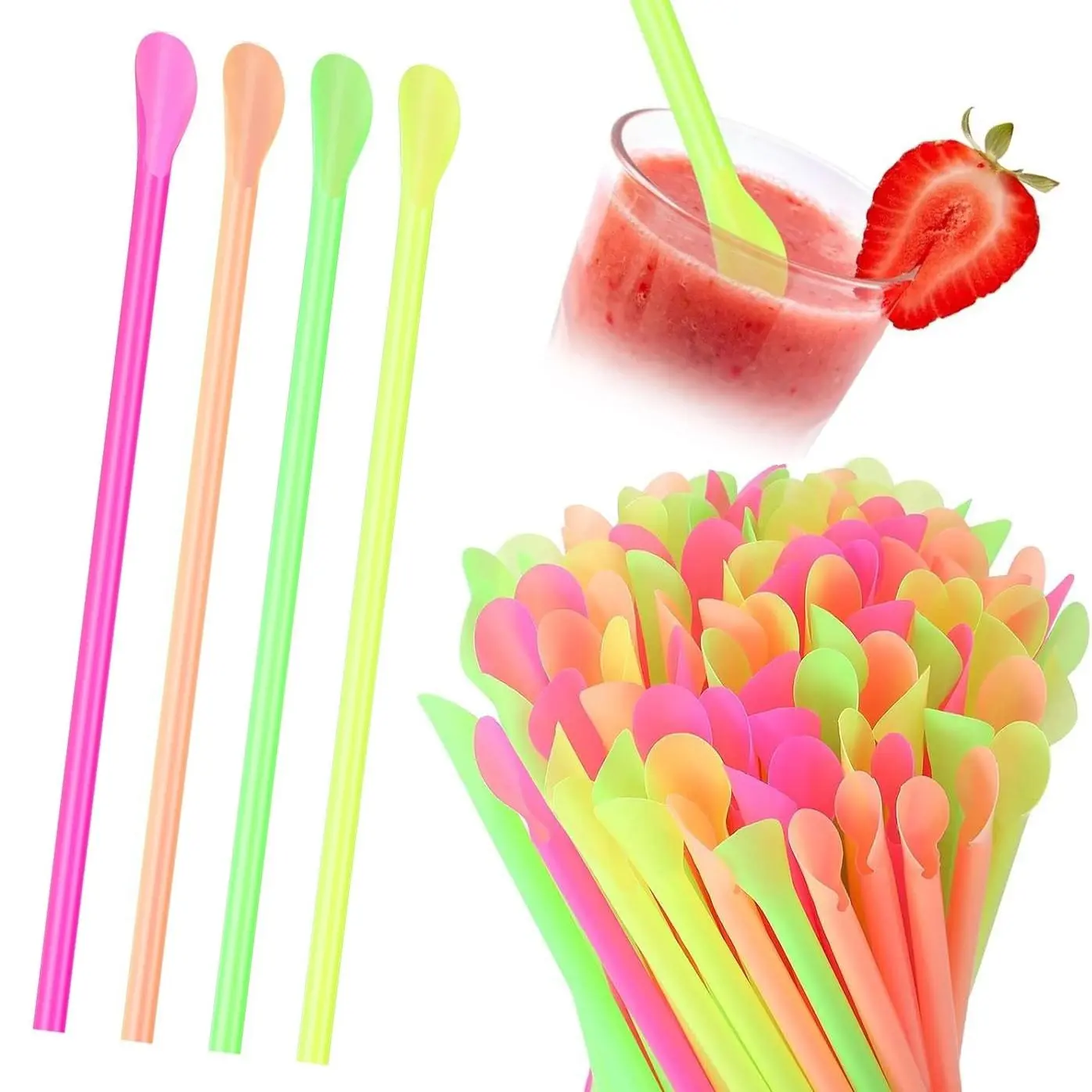Multi Color Straws for Drinking Party Disposable Stirring Accessories Home Cold Drink Storage Utensils