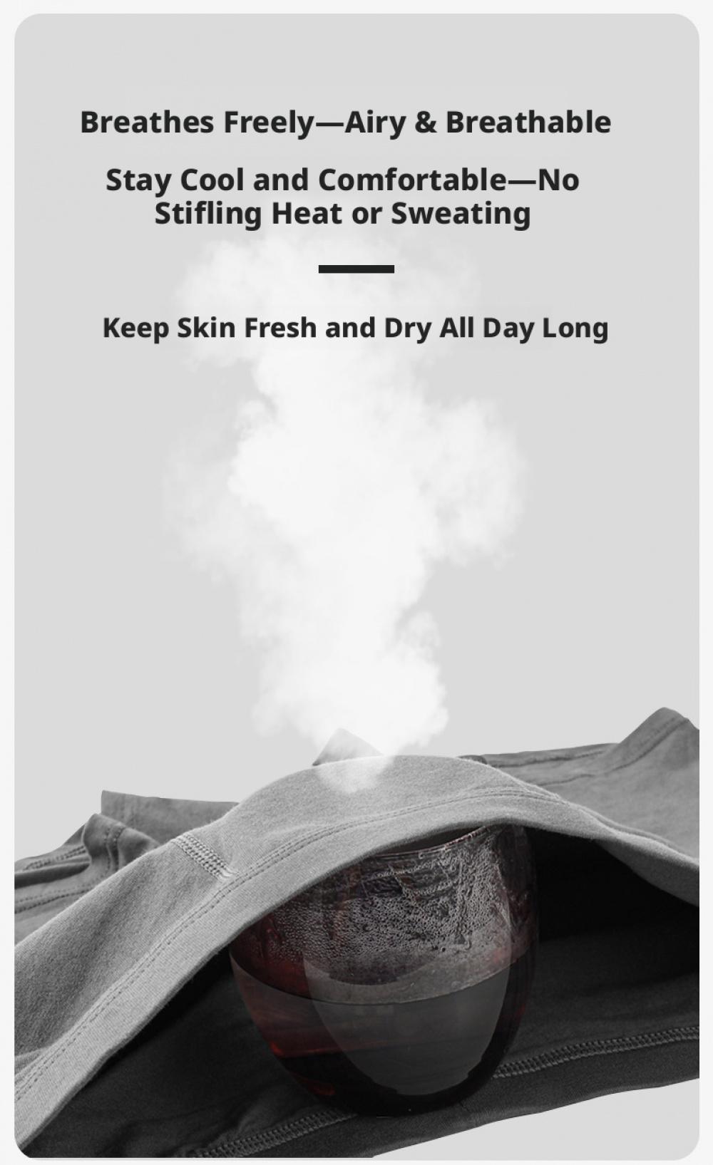 Men's Pure Cotton Boxer Briefs Graphene Infused Midweight Class Boxer Briefs Graphene Infused Breathable Moisture Wicking Comfortable Soft Midweight For Autumn Winter Daily Wear