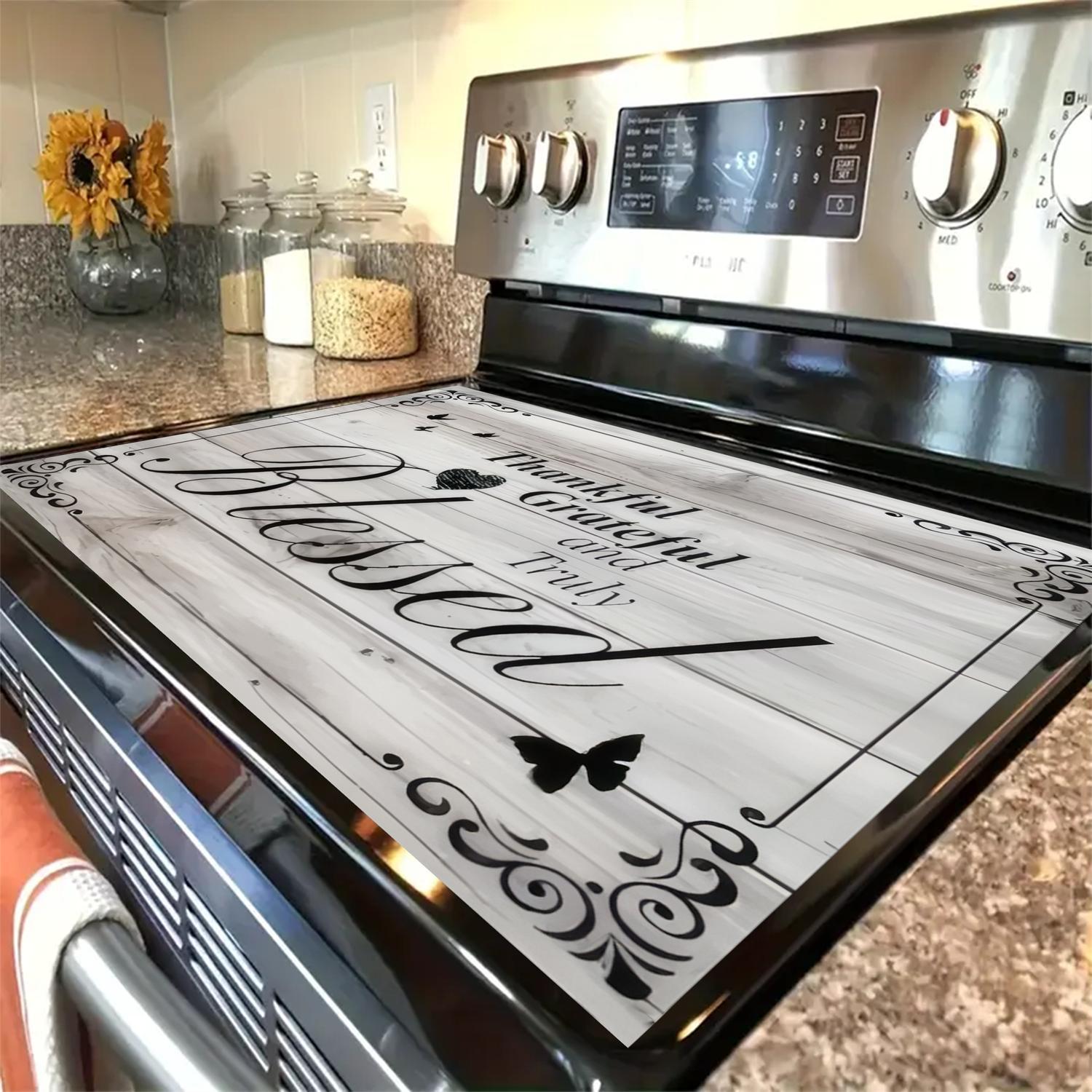 Soft Electric Stove Cover Cook Top Panel Protector Pad,Heart Pattern Design, Scratch Resistant, Easy Clean, Multi-Purpose Kitchen Liner