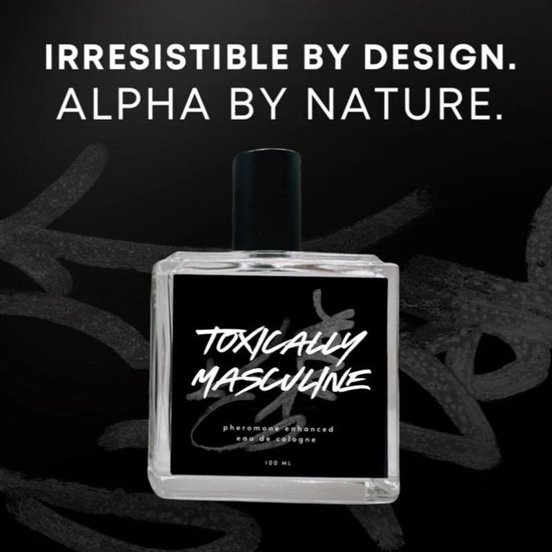 Toxically Masculine Pheromone Infused Eau De Cologne 100ML, Long Lasting Fragrance, Bold Scent Colognes for Men, Friday Gifts