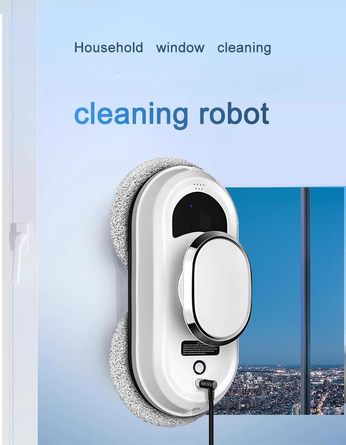 Window Cleaner Robot,Smart Glass Cleaning Robotic with 5600Pa Strong Suction,Remote Control Window Cleaning Robot for Windows/Tiles/Class Door