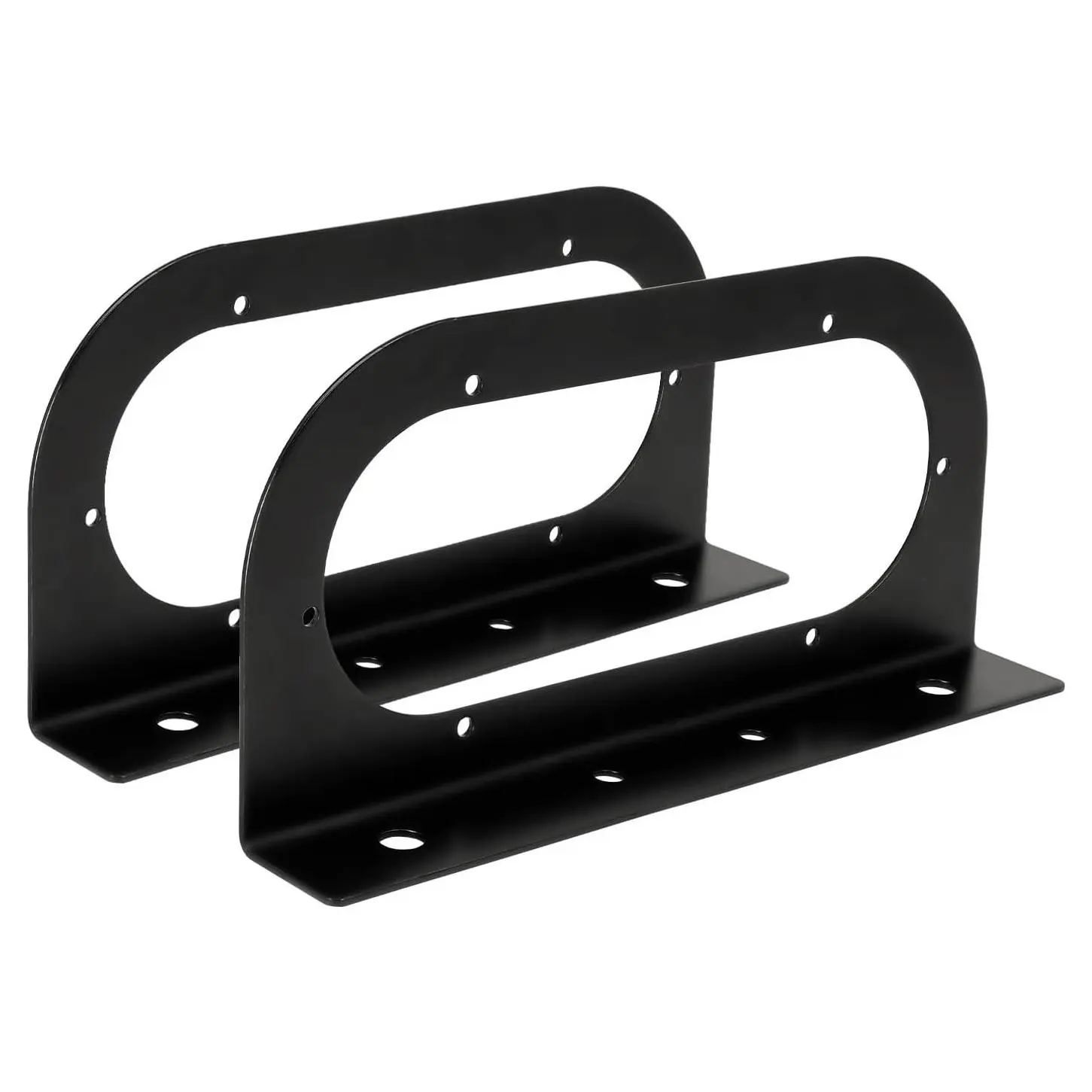 T012 Flush Mount Trailer Light Bracket for 6 Inch Oval LED Trailer Lights, 3mm Black Powder Coated Steel, Boat Trailer Light MountGift