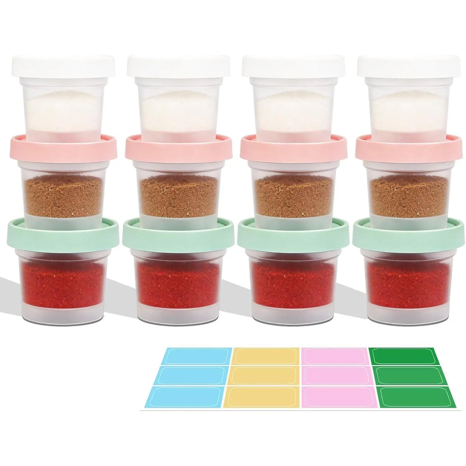 12 Pack 3.34 oz  Storage Containers with Twist  – Leakproof  Soup Containers, Microwave/Dishwasher Safe Freezer Containers for Meal Prep, Leftovers & Takeout