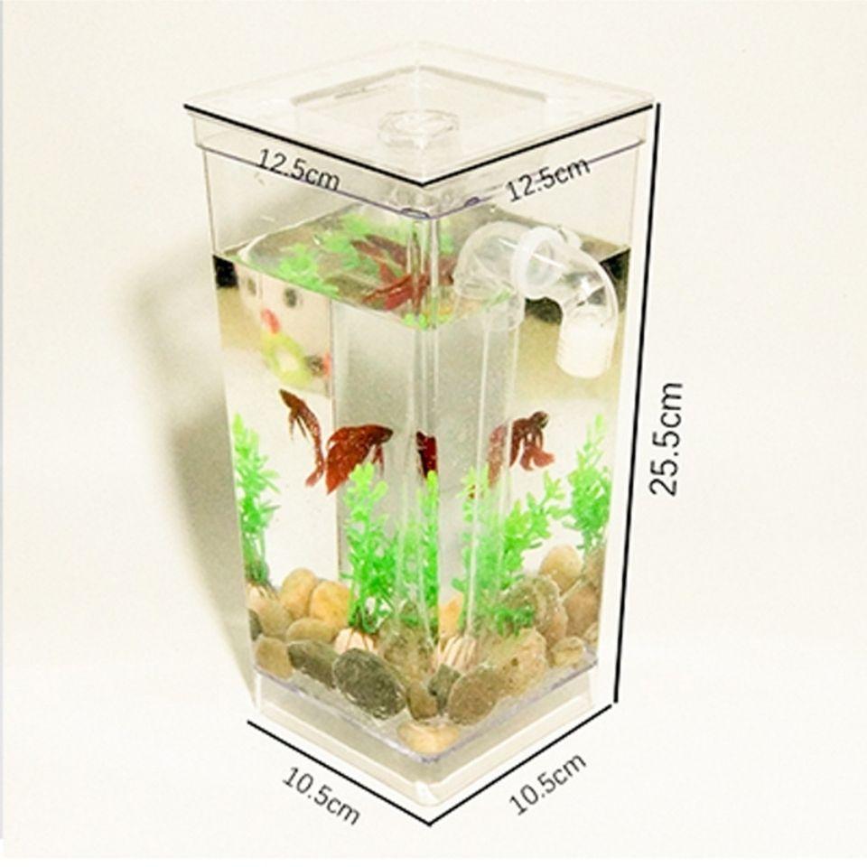 Douyu Fish Tank Tropical Small Fish Self Cleaning Aquarium Desktop Mini Micro Landscape Ecological Tank No Water Change Creative