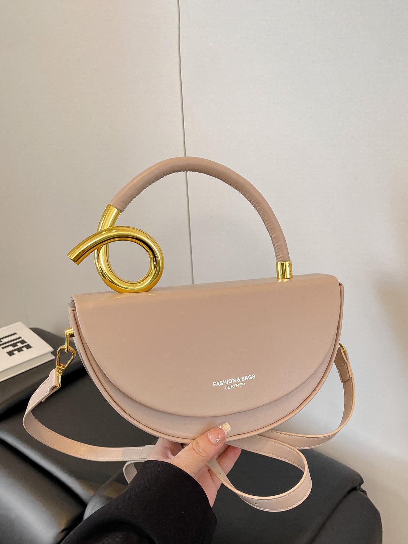 Women's Fashionable Solid Color Handbag, Elegant Bag, Casual Versatile for Daily Commuting, Party, Date, Shopping, High-end Commuter Bag