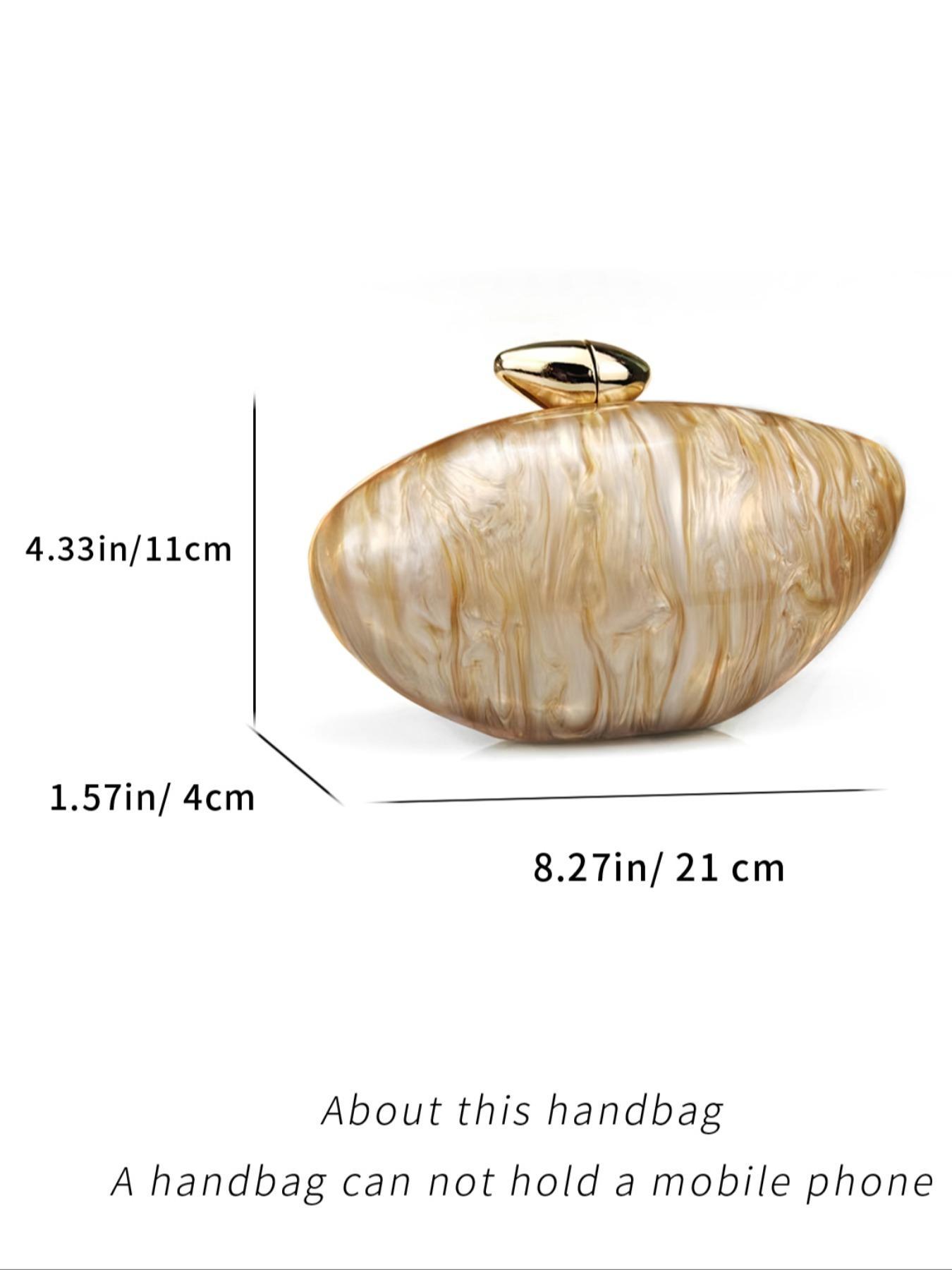 Women's Elegant Acrylic Evening Bag, Fashionable Solid Color Shoulder Bag for Party, Trendy All-match & Exquisite Bag for Birthday Gift