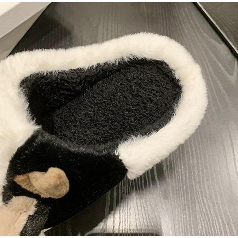 Fashionable Adorable Couples Cow Slippers for Men Women - Thickened Sole Warm Anti-Slip Deodorant Home Outdoor Shoes