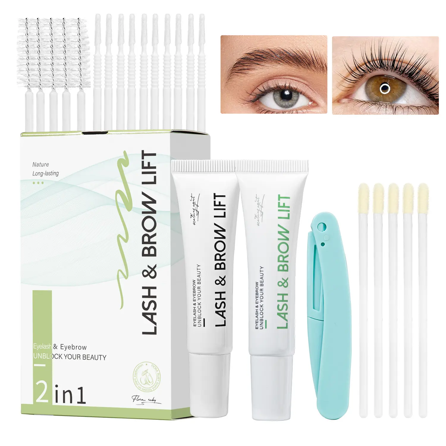 Keratin Eyelash Perm Kit - Easy-Apply for Single/Multiple Eyebrows/Lashes Natural Lift, Beauty & Personal Care Eyebrow Product