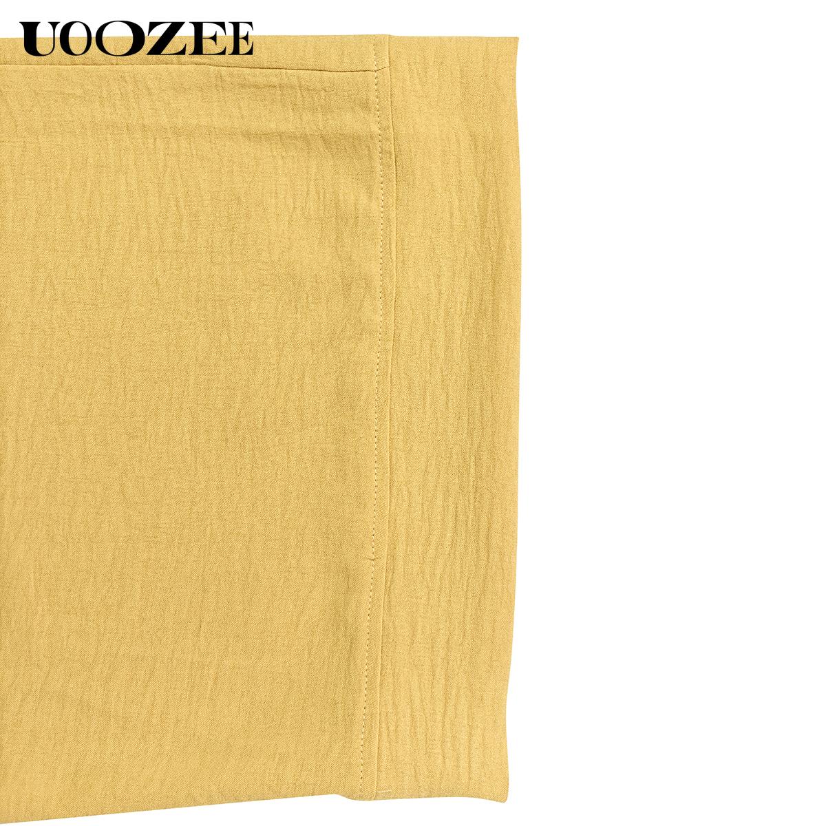 UOOZEE Women's Spring Summer Trend Look Loose Elastic Waistband with Pockets Wide Leg Pants & Oversized V-Neck Top Two-Piece Set, Spring Summer Casual/Work/Weekend Co-Ord for Women