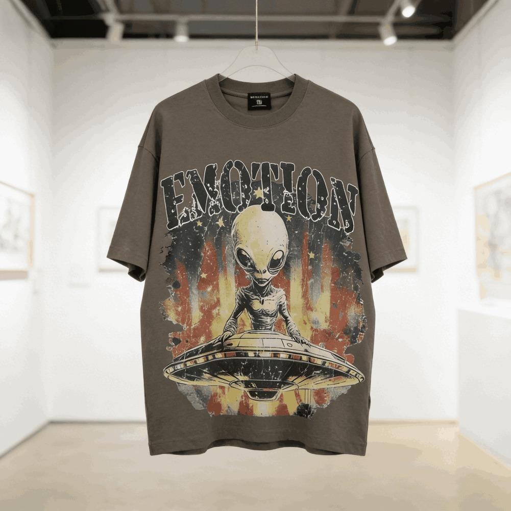 MIXED EMOTION Rhinestone Short Sleeve Black Mens Tshirts Streetwear Cotton Loose Round Neck Top Tees Oversized Unisex Y2K Graphic Casual Outdoor Summer Trendy Fashion