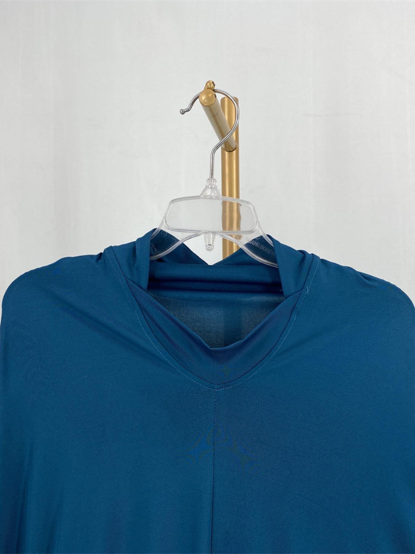 Women's Solid Color Long Sleeve Abaya, Modest Round Neck Long Dress for Women, Muslim Clothing for Daily Wear, Modesty Abaya, Islamic Abaya, Dubai Abaya, Abayas for Eid