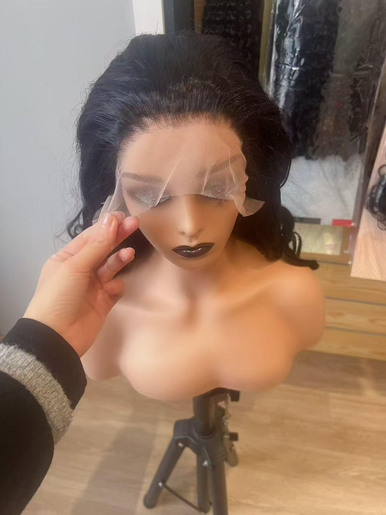 28 Inch Long Straight Synthetic Lace Front Wig for Women, Gorgeous Fluffy No-Bangs Glueless Frontal Wig for Parties and Daily Use