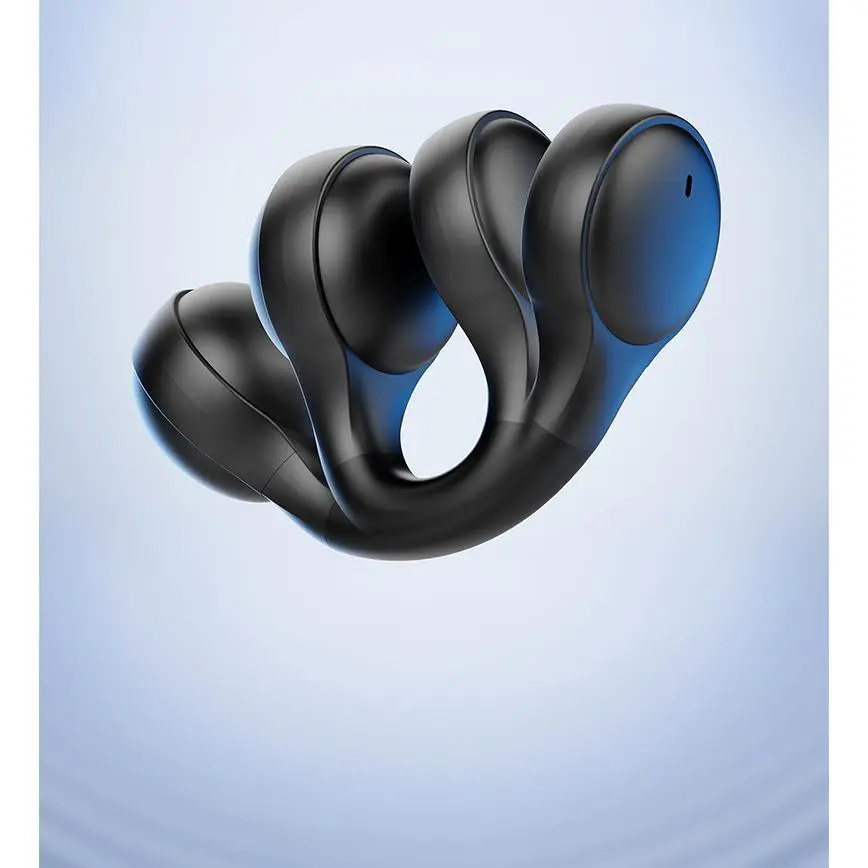 Wireless Bluetooth 5.4 Clip-On Earphones Open-Ear HiFi Sound Digital Display 8H Battery Sports