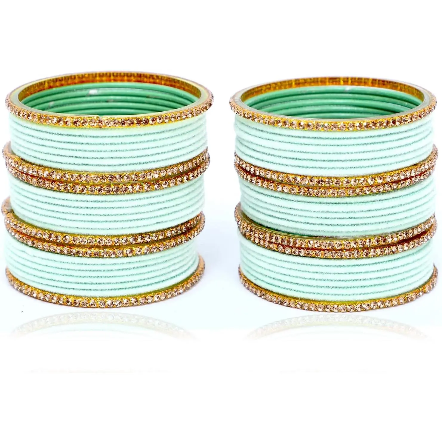Indian  CZ Stone Bangles Set for Women, Set of 48 Bangle, Bollywood Bangle Bracelet | Indian Bangles for Women |  for Ethnic Ocassions | Bridal | Traditional  |  Bangle