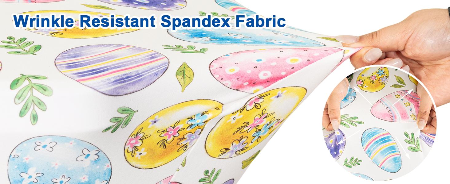 Easter Tablecloth Rectangle Fitted Tablecloth,Rectangular Fitted Table Cloth Washable and Wrinkle Resistant Rectangular Patio Table Cover Protector for Party