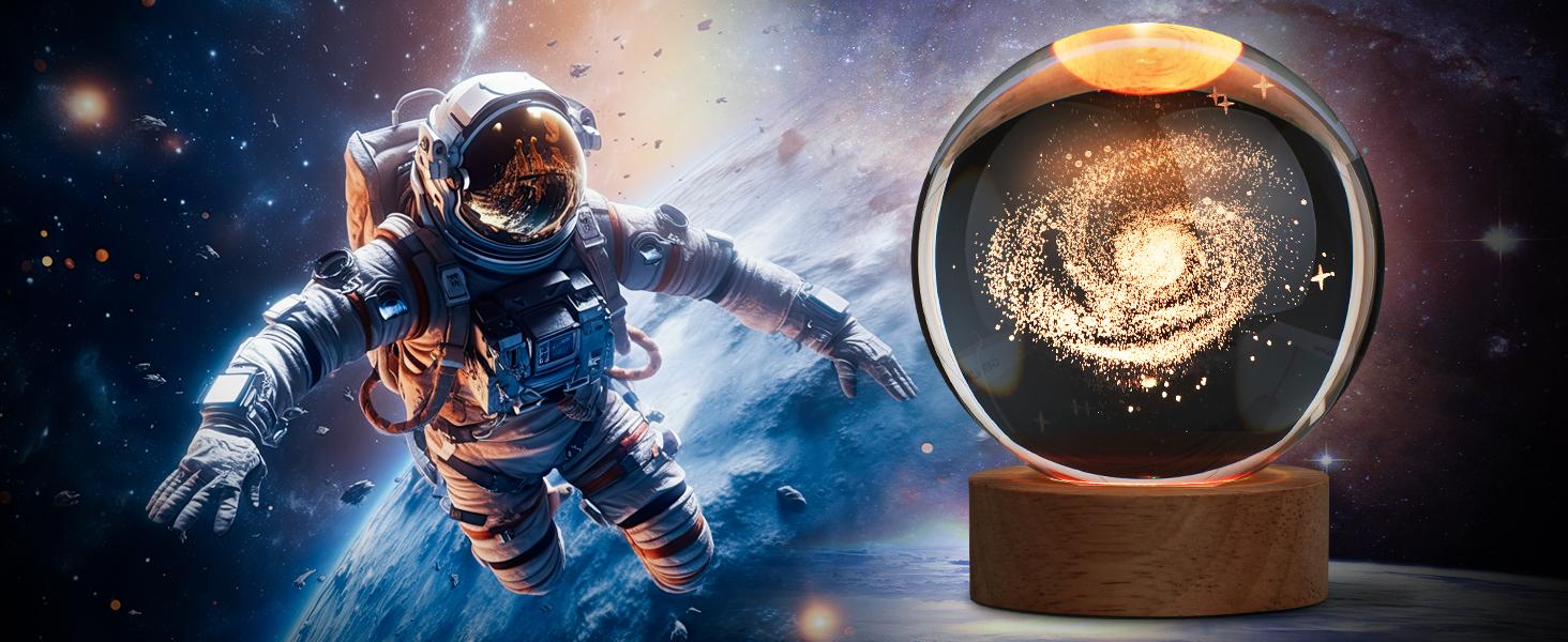 3D Galaxy Crystal Ball Night Light for Gifts with Colorful LED Light Base, Color Changing Light with Remote as a Birthday Gift for Teens Boys and Girls, Galaxy Model 3D Galaxy Crystal Ball Night Light for Gifts with Colorful LED Light Base, Color Changing Light with Remote as a Birthday Gift for Teens Boys and Girls, Galaxy Model