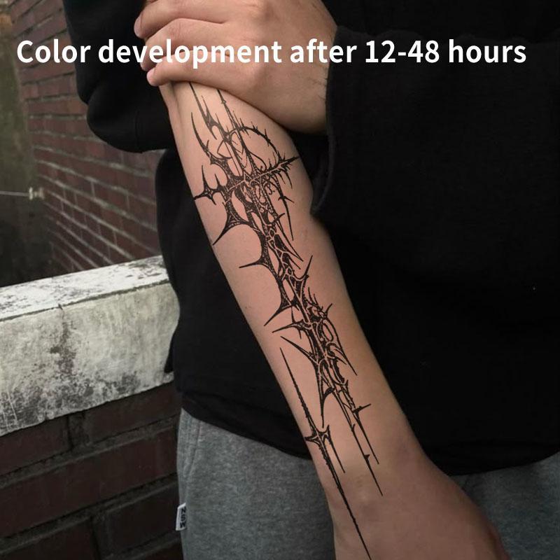 Cross Design Temporary Tattoo Sticker, 1 Count Waterproof Long Lasting Fake Tattoo Sticker, Body Art Sticker for Women & Men, Body Fake Tattoos