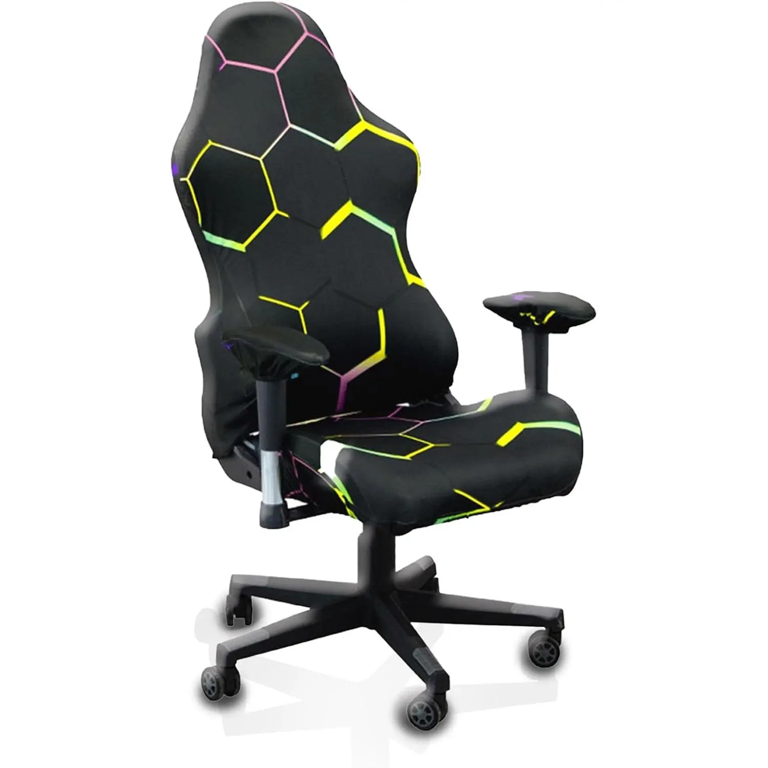 Gaming Chair Covers Slipcovers,  Printing Stretchable Elastic  Reclining Gaming Chair Seat Cover with Armrest Cover (No Chairs)(M)