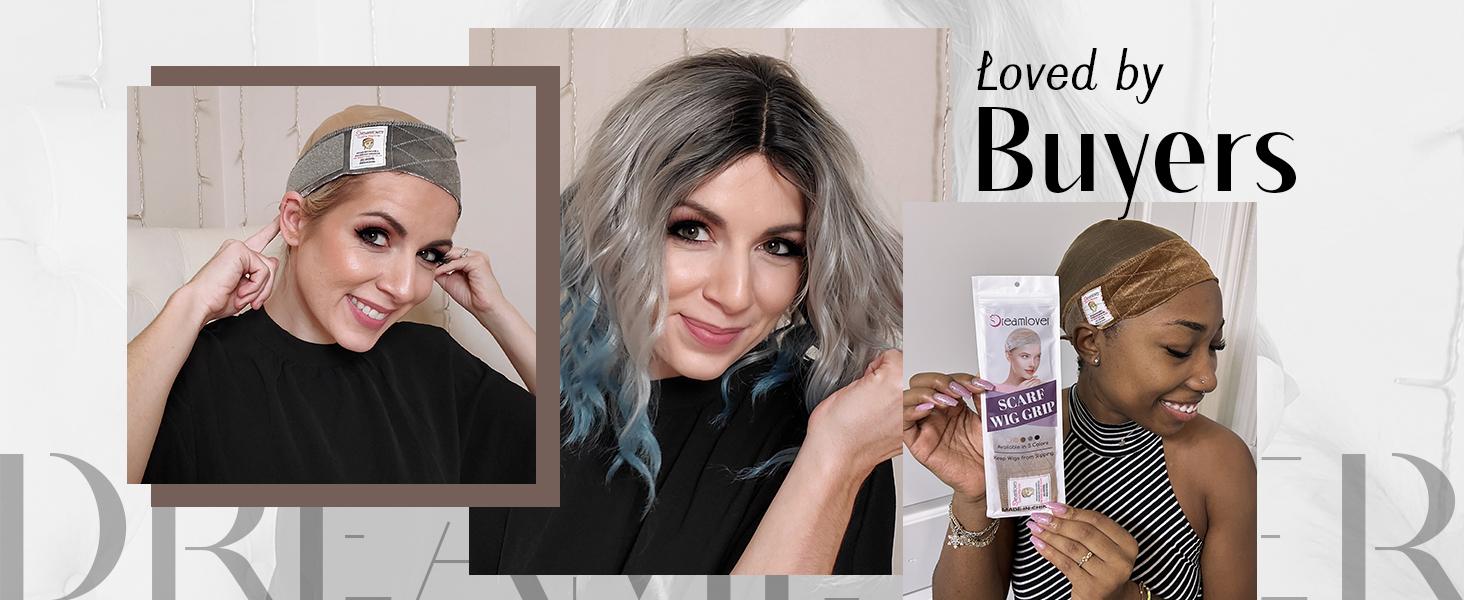 Wig Grip Band, Headband for Keeping Wigs in Place, Black, 2 Pieces