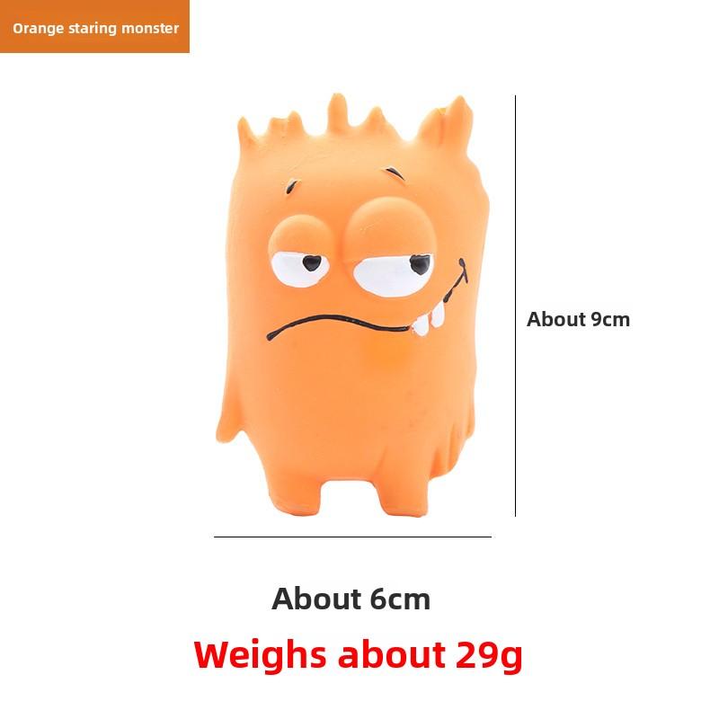 Safe Natural Latex Dog Chew Toy - Cute Big-Eye Monster Squeaky Toy, Gentle on Gums for Puppies & Light Chewers, Resilient Non-Toxic Fetch & Teething Toy for Small Dogs surprise gift shaped harness Interactive Bungee Bite Resistant Inflatable Balls Set