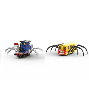 BuildMOC Horrors Game Idea Choo-Choo Charles Building Blocks Set Spider Train Animal Figures Bricks Toys For Kids Birthday Gifts