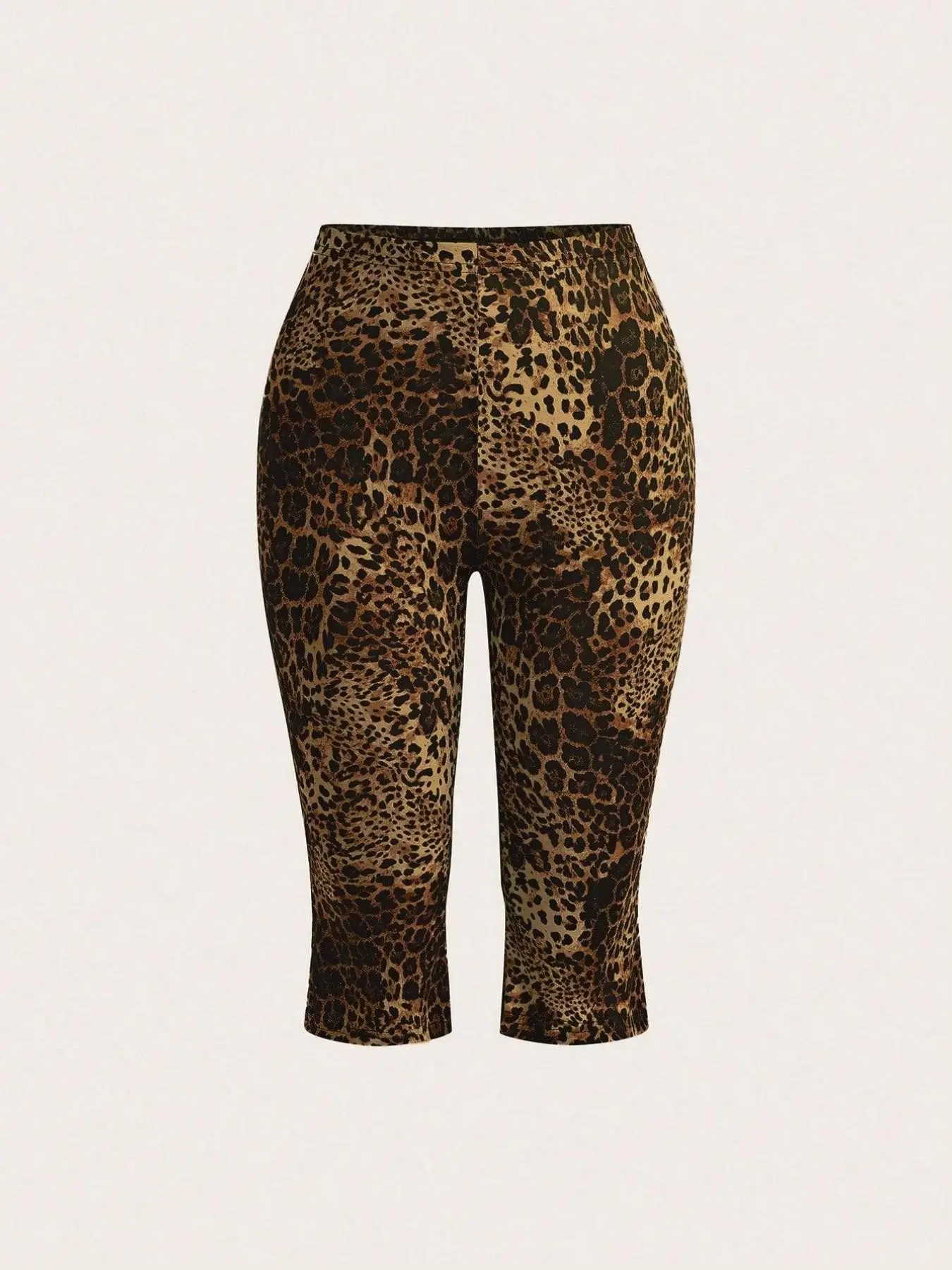 Women's Leopard Print Mid Calf Flare Capri Pants, Y2K Casual Clothes Women, High Waist Stretchy Slim Trousers, Fashion Bottoms for Streetwear, Night Out & Daily Outfit, 2026 Trendy Retro Cropped Flare Pants