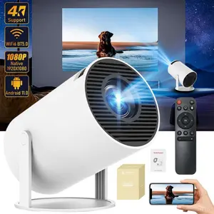 Portable Projector, Auto Keystone Correction Mini Projector, 4K/ 200 ANSI Smart Projector with 2.4/5G WiFi, BT 5.0, 130 Inch Screen, 180 Degree FlipPulseTrail5DD19MatteMaven
