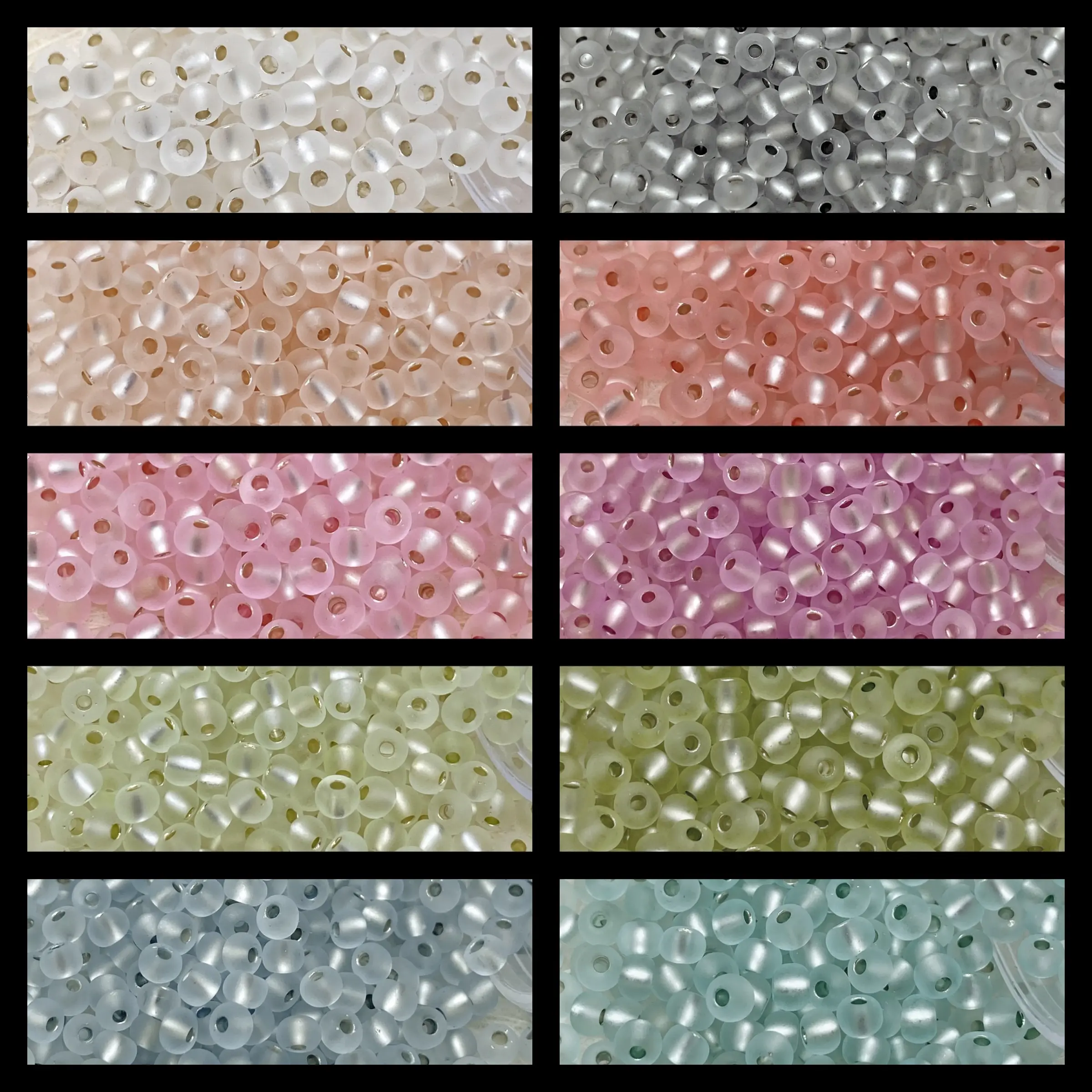 3mm Colored Frosted Glass Seed Beads, 10 Colors, 100g, DIY Jewelry Making Kit, Perfect for Embroidery and Beaded Crafts