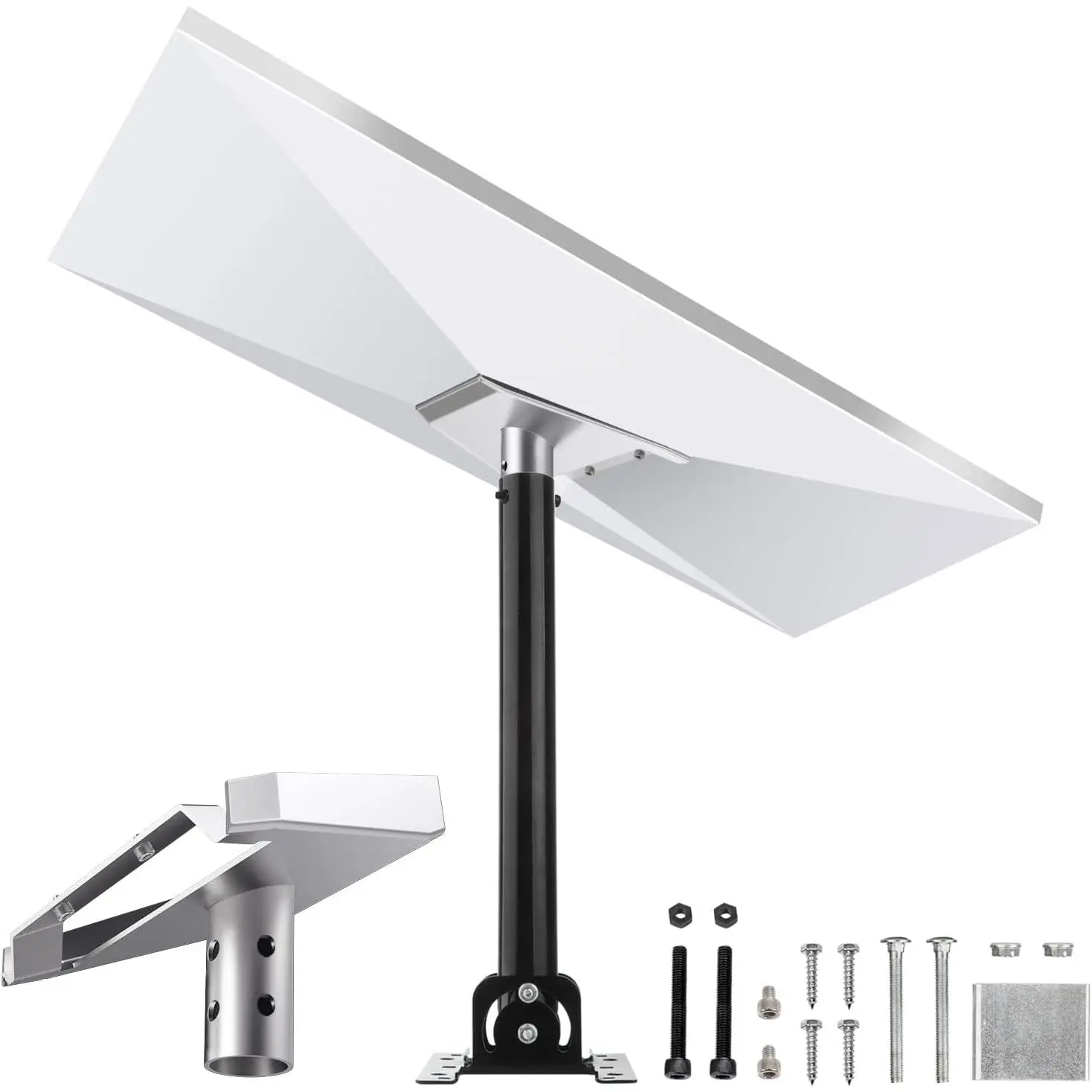 Starlink Gen 3 Synthetic Metal Pole Pivot Mount Kit - Aerospace Steel, 180° Adjustable Heavy Duty, 18" Pole & Pipe Adapter, Protection & Connection Support, for Roof/Wall, V3 Standard Dish Compatible, Manufacturer Warranty, Accessories Included