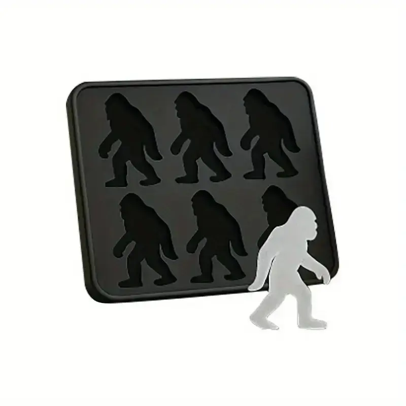 Bigfoot Ice Mold, Sasquatch Shape Silicone Ice Cube Molds, Funny Silicone Popsicle Molds for Halloween Party Drinks, Easy Release & Dishwasher Safe Utensils bigfoot merchandise Funny Sasquatch Bar Drink Accessories