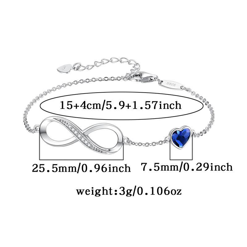 AELNEN S925 Sterling Silver Bracelet for Women - Birthday Gifts with Crystal Accents, Butterfly & Star Charm Jewelry for Sister/Mom/Daughter