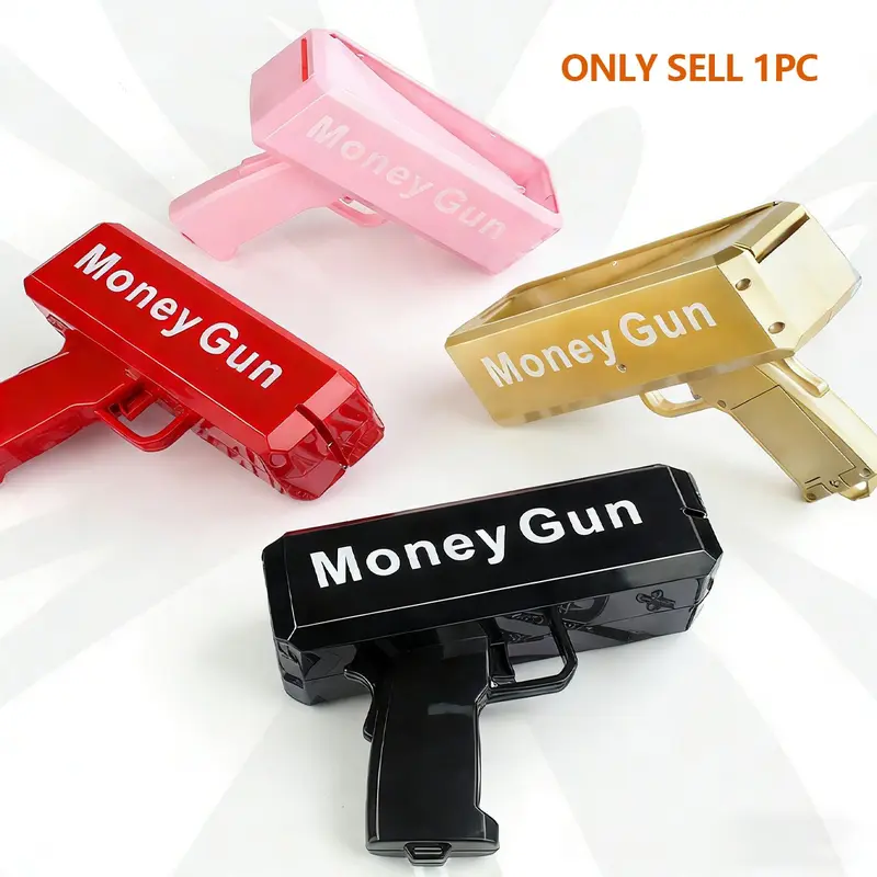 Money Gun Party Toy, Durable Cash Blaster for Parties, Interactive, Quirky Prank Gifts, Perfect for Kids' Birthdays and Celebrations