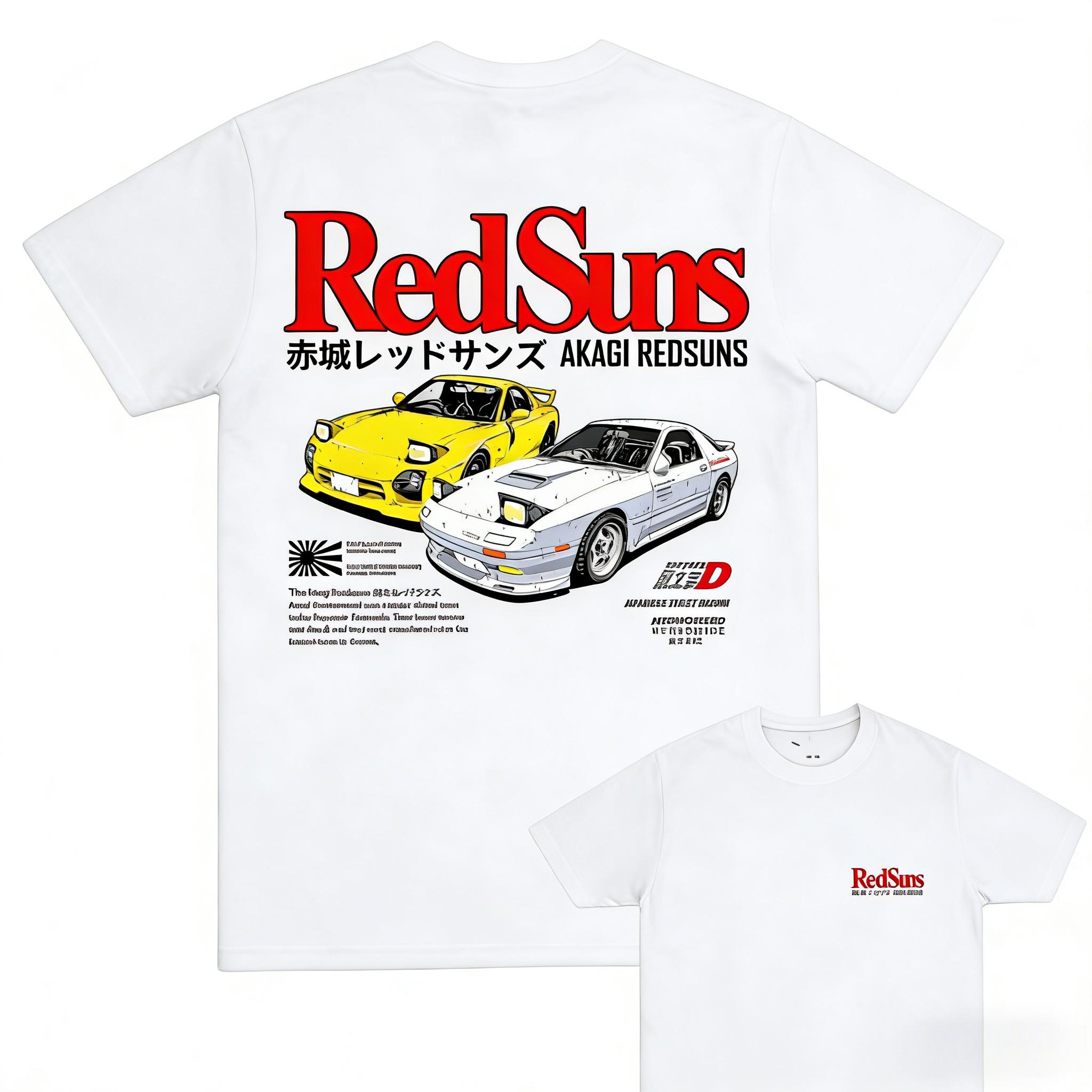 Akagi Katsura and Takagi Ryo's T-shirt Initial D JDM drift racing T-shirt unisex top